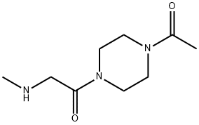 Ethanone, 1-(4-acetyl-1-piperazinyl)-2-(methylamino)- 结构式