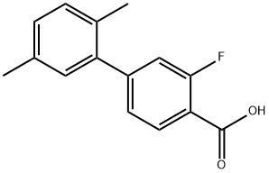 4-(2,5-Dimethylphenyl)-2-fluorobenzoic acid 结构式