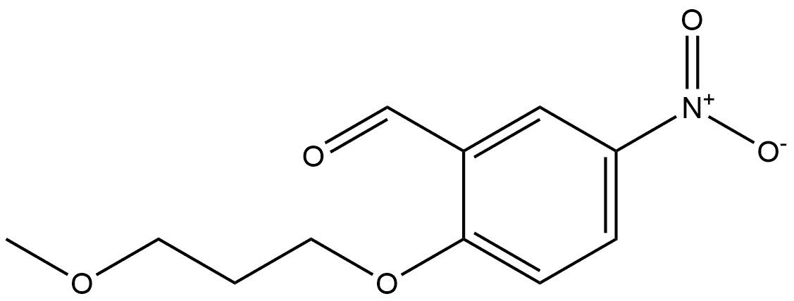 2-(3-methoxypropoxy)-5-nitrobenzaldehyde 结构式