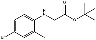 (4-溴-2-甲基苯基)甘氨酸叔丁酯 结构式