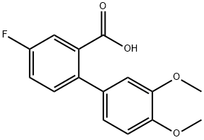 2-(3,4-Dimethoxyphenyl)-5-fluorobenzoic acid 结构式