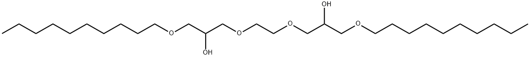 1,1'-(Ethylenebisoxy)bis[3-(decyloxy)propane-2-ol] 结构式