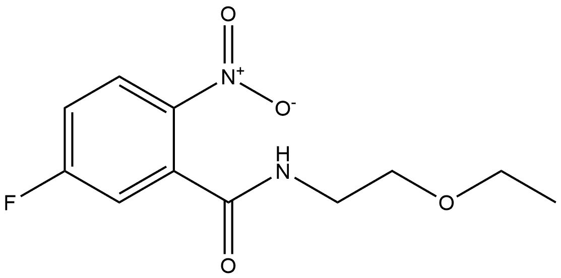 N-(2-ethoxyethyl)-5-fluoro-2-nitrobenzamide 结构式