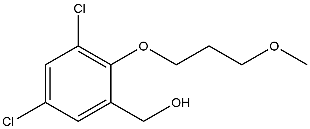 3,5-Dichloro-2-(3-methoxypropoxy)benzenemethanol 结构式