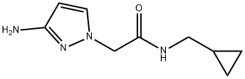 2-(3-氨基-1H-吡唑-1-基)-N-(环丙基甲基)乙酰胺 结构式