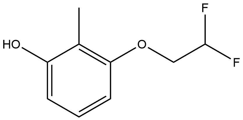 3-(2,2-Difluoroethoxy)-2-methylphenol 结构式