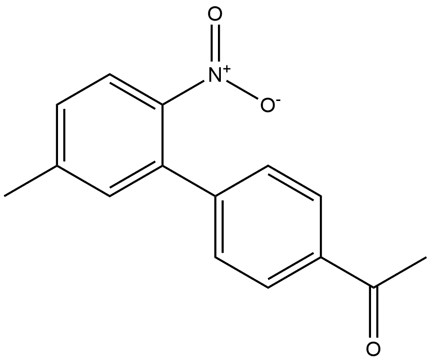 1-(5'-methyl-2'-nitro-[1,1'-biphenyl]-4-yl)ethanone 结构式