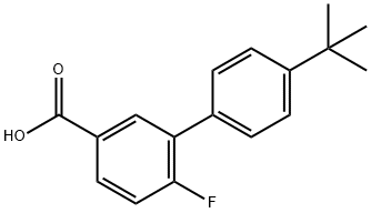 4-Fluoro-3-(4-t-butylphenyl)benzoic acid 结构式