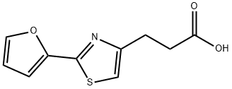 3-[2-(FURAN-2-YL)-1,3-THIAZOL-4-YL]PROPANOIC ACID 结构式