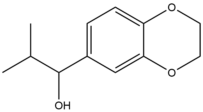 1-(2,3-dihydrobenzo[b][1,4]dioxin-6-yl)-2-methylpropan-1-ol 结构式