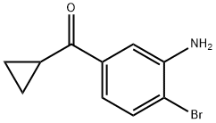 (3-氨基-4-溴苯基)(环丙基)甲酮 结构式