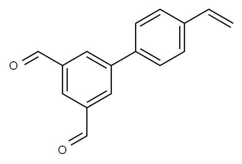 4'-乙烯基-[1,1'-联苯]-3,5-二甲醛 结构式