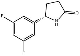(5S)-5-(3,5-difluorophenyl)pyrrolidin-2-one 结构式