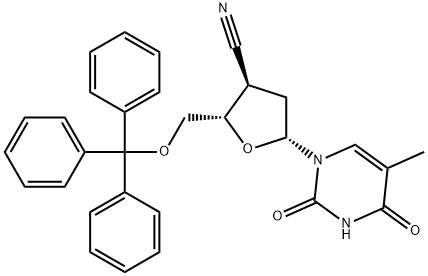 Thymidine, 3'-cyano-3'-deoxy-5'-O-(triphenylmethyl)- (9CI) 结构式