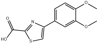 4-(3,4-DIMETHOXYPHENYL)-THIAZOLE-2-CARBOXYLIC ACID 结构式