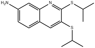2,3-Bis(isopropylthio)quinolin-7-amine 结构式