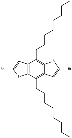 Benzo[1,2-b:4,5-b']dithiophene, 2,6-dibromo-4,8-dioctyl- 结构式