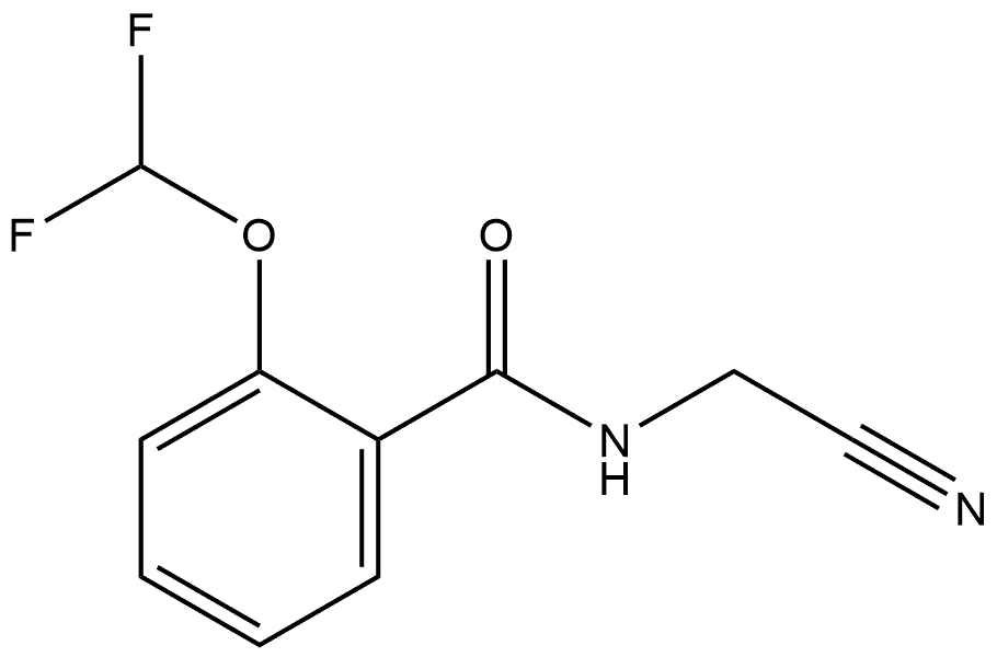 N-(氰甲基)-2-(二氟甲氧基)苯甲酰胺 结构式