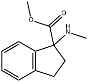 1H-Indene-1-carboxylic acid, 2,3-dihydro-1-(methylamino)-, methyl ester 结构式