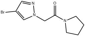 Ethanone, 2-(4-bromo-1H-pyrazol-1-yl)-1-(1-pyrrolidinyl)- 结构式