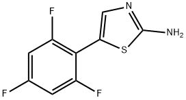 5-(2,4,6-Trifluorophenyl)thiazol-2-amine 结构式