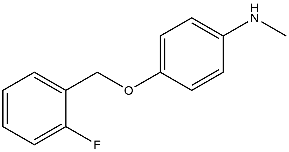 4-[(2-Fluorophenyl)methoxy]-N-methylbenzenamine 结构式