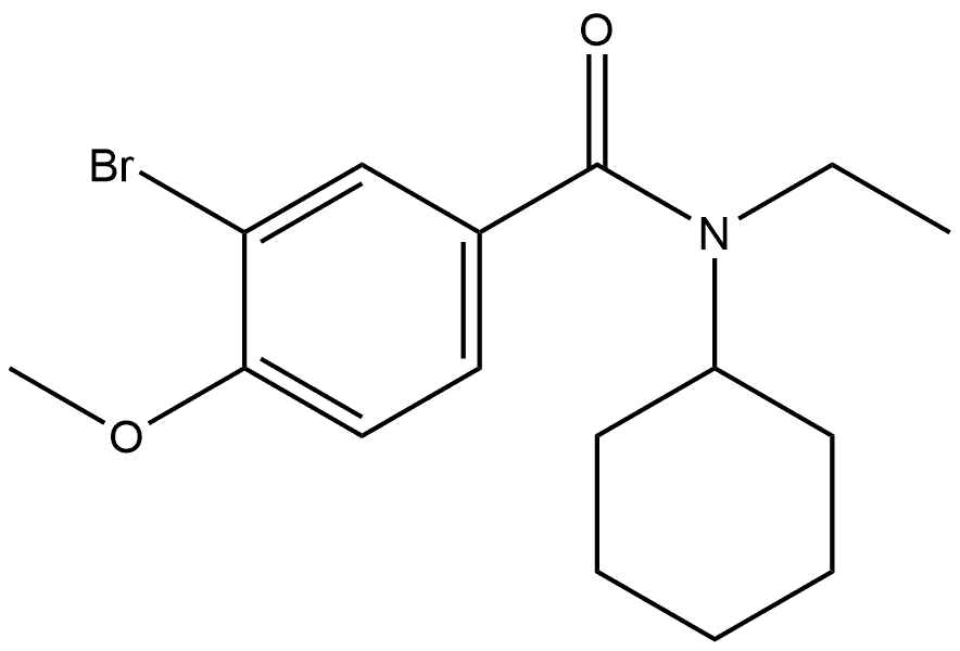 3-Bromo-N-cyclohexyl-N-ethyl-4-methoxybenzamide 结构式