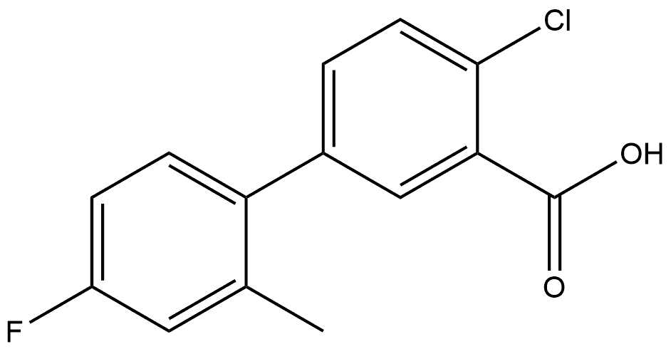 4-Chloro-4'-fluoro-2'-methyl[1,1'-biphenyl]-3-carboxylic acid 结构式