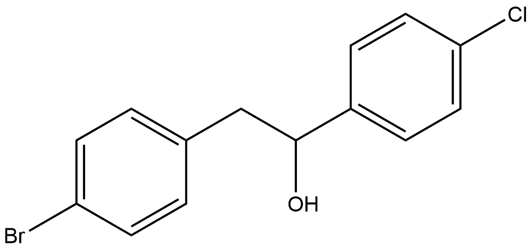 2-(4-溴苯基)-1-(4-氯苯基)乙烷-1-醇 结构式