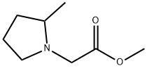 2-(2-甲基吡咯烷-1-基)乙酸甲酯 结构式