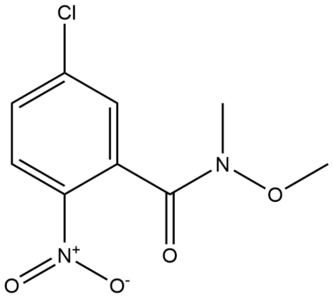 5-chloro-N-methoxy-N-methyl-2-nitrobenzamide 结构式