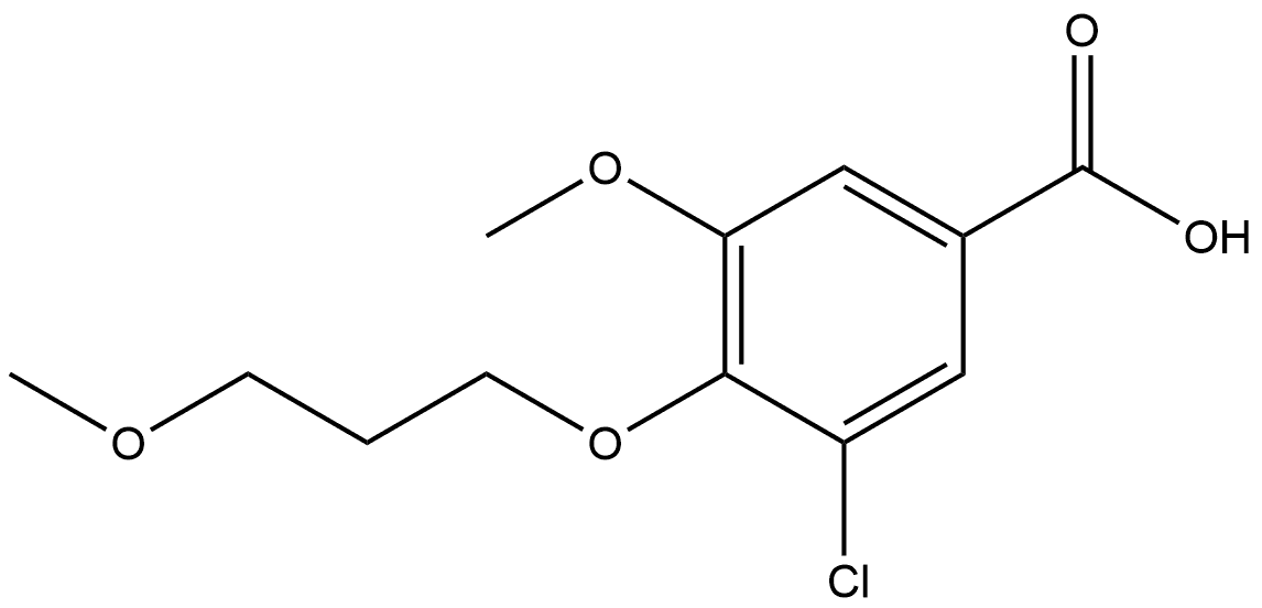 3-Chloro-5-methoxy-4-(3-methoxypropoxy)benzoic acid 结构式