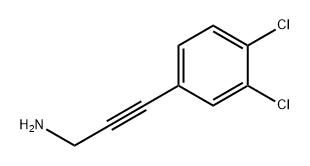 3-(3,4-二氯苯基)丙-2-炔-1-胺 结构式