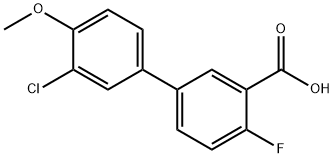 5-(3-Chloro-4-methoxyphenyl)-2-fluorobenzoic acid 结构式