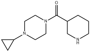 (4-环丙基哌嗪-1-基)(哌啶-3-基)甲酮 结构式