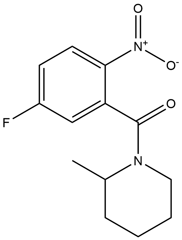 (5-fluoro-2-nitrophenyl)(2-methylpiperidin-1-yl)methanone 结构式