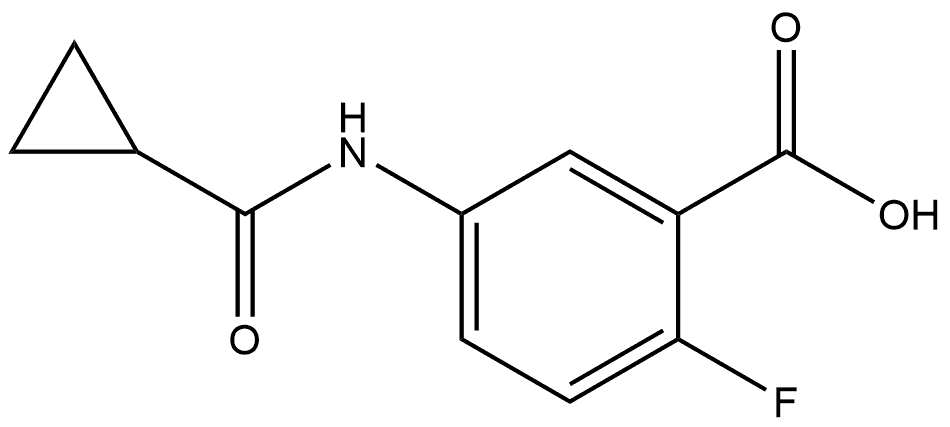 5-[(Cyclopropylcarbonyl)amino]-2-fluorobenzoic acid 结构式