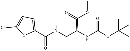 (S)-甲基 2-((叔丁氧羰基)氨基)-3-(5-氯噻吩-2-甲酰胺基)丙酸酯 结构式