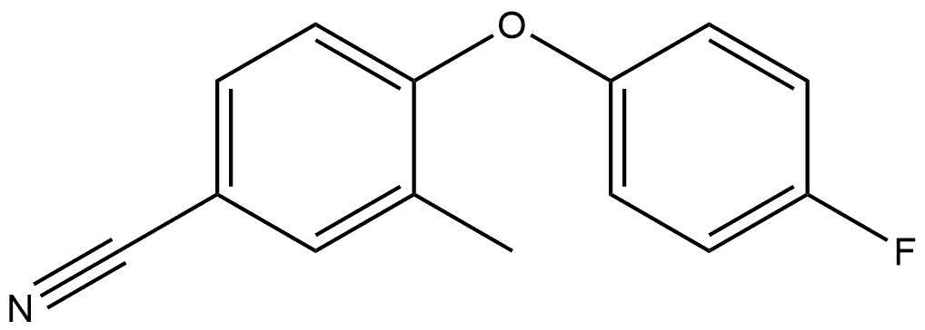 4-(4-Fluorophenoxy)-3-methylbenzonitrile 结构式