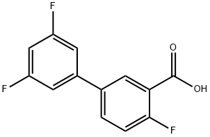 5-(3,5-Difluorophenyl)-2-fluorobenzoic acid 结构式