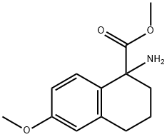 1-氨基-6-甲氧基-1,2,3,4-四氢萘-1-羧酸甲酯 结构式