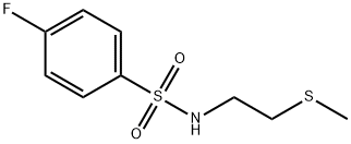 4-氟-N-(2-(甲硫基)乙基)苯磺酰胺 结构式