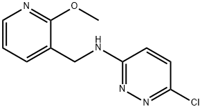 3-Pyridazinamine, 6-chloro-N-[(2-methoxy-3-pyridinyl)methyl]- 结构式