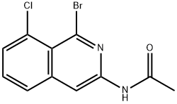 N-(1-溴-8-氯异喹啉-3-基)乙酰胺 结构式