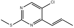 Pyrimidine, 5-chloro-2-(methylthio)-4-(1E)-1-propen-1-yl- 结构式