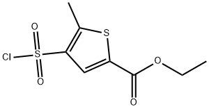 2-Thiophenecarboxylic acid, 4-(chlorosulfonyl)-5-methyl-, ethyl ester 结构式