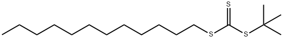 十二烷基三硫代碳酸叔丁酯 结构式