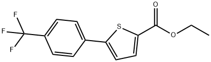 Ethyl 5-(4-(trifluoromethyl)phenyl)thiophene-2-carboxylate 结构式