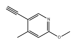5-乙炔基-2-甲氧基-4-甲基吡啶 结构式
