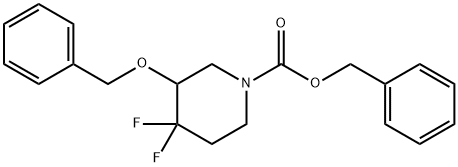 1-Piperidinecarboxylic acid, 4,4-difluoro-3-(phenylmethoxy)-, phenylmethyl ester 结构式